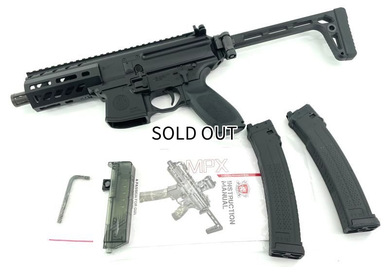 画像1: APFG MPX-K GBB レシーバー刻印 デュラコート塗装 ホップ調整済 ストック&マガジン 2本 セット限定品 (1)
