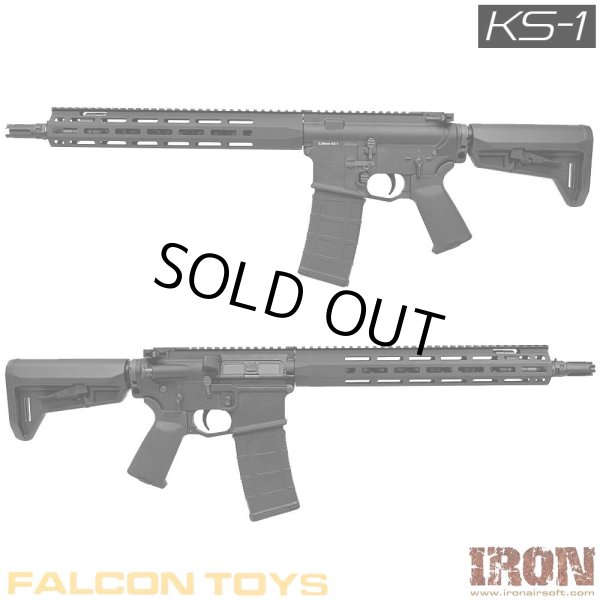 画像1: FALCON TOYS(IRON製) KAC KS-1 ガスブローバック GBB BK 最新ロッド (1)