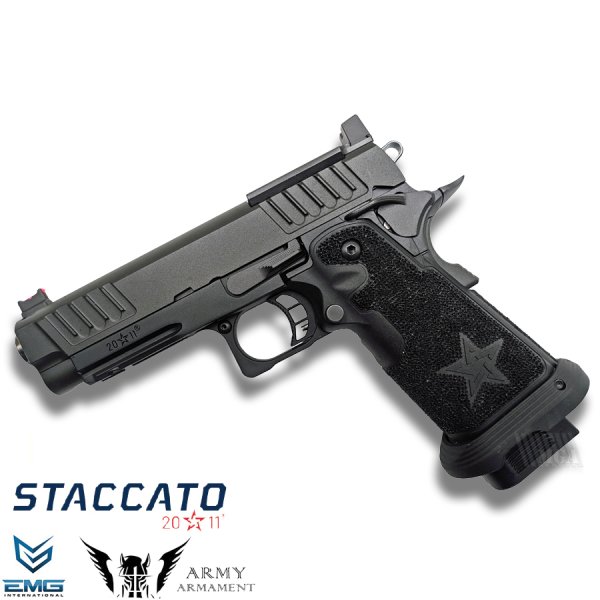 画像1: EMG × ARMY STACCATO-P GBB ステップリング Steel Parts Ver. (1)