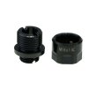 画像2: COWCOW Technology A01 Hi-CAPA用サイレンサーアダプター Black (11mm正→14mm逆ネジ) (2)